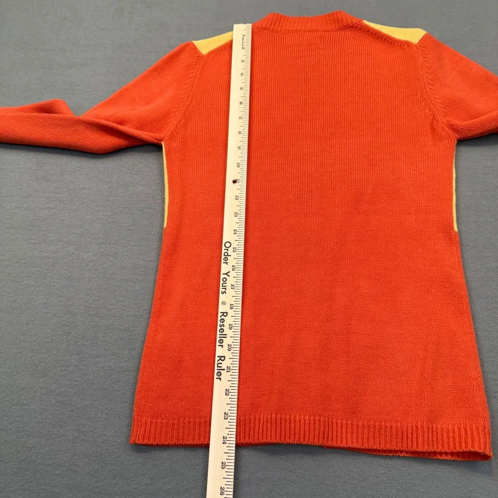 Country Set Cardigan Womens Small Vintage Equestrian Colorblock Retro Knit - Picture 8 of 8